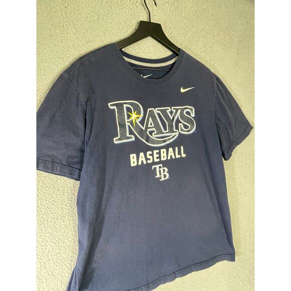 Nike Tampa Bay Rays Baseball T-Shirt Men’s XL Navy Blue MLB Short Sleeve Tee‎ - Picture 8 of 9
